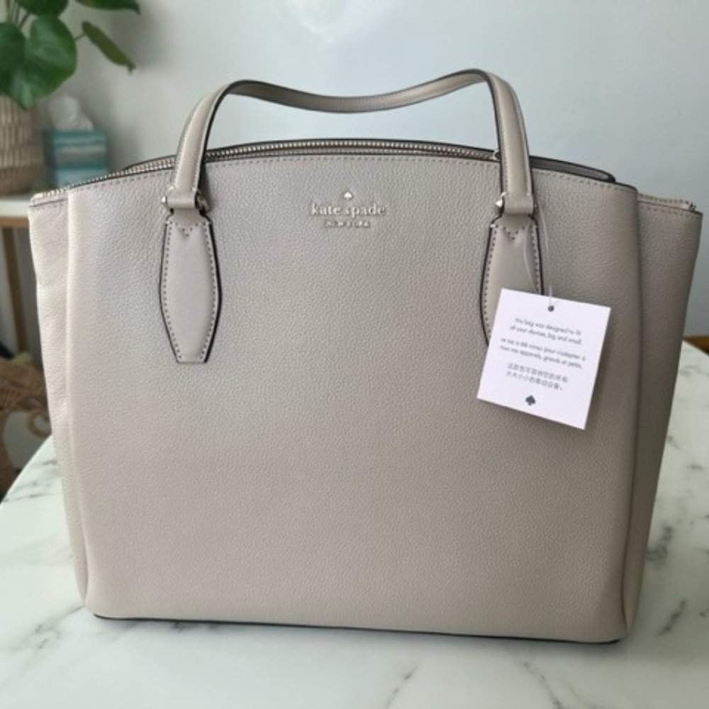 NWT - Kate Spade Monet Large Triple Compartment Tote in Light Sand